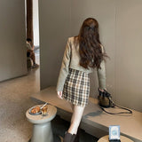 ブリティッシュジャケット&チェックスカートSET