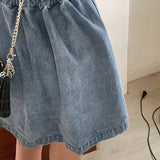 バックオープンデニムワンピース