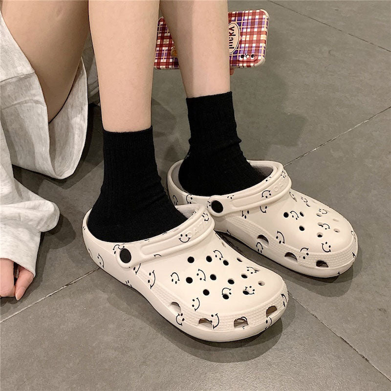 スマイルパターンラバーサンダル