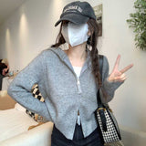 ダブルジップニットパーカー