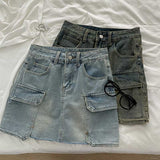 デニムカーゴミニスカート