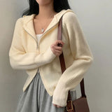 ダブルジップリブニットパーカー