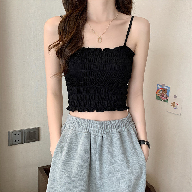 シャーリングギャザーキャミソール