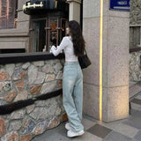 ウエストストリングライトデニム