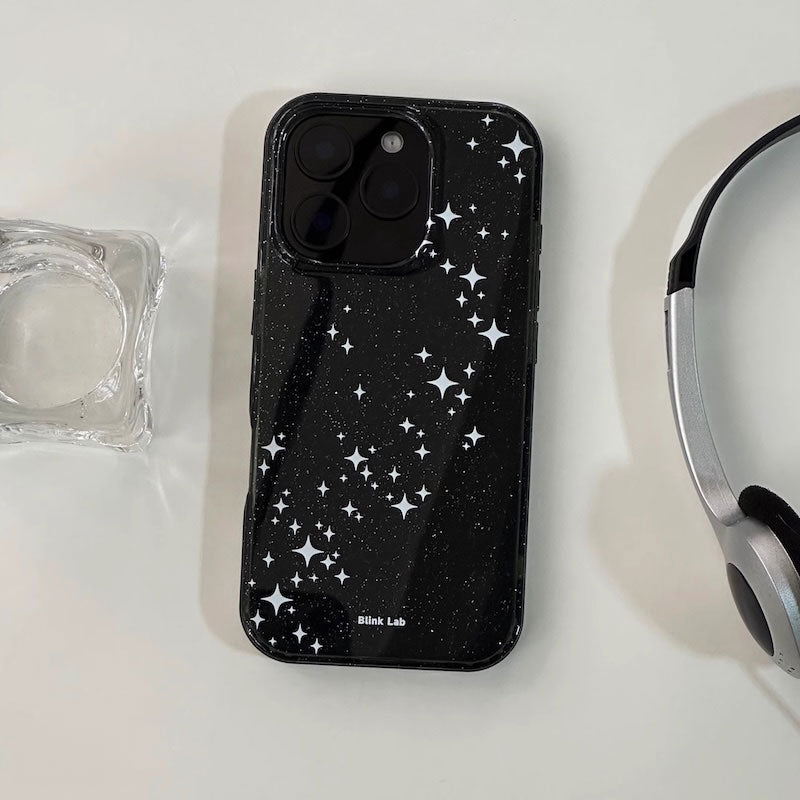 ブラックシャイニーiPhoneケース