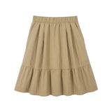ワンカラーミディアムフリルスカート