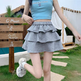 トラックティアードジャージスカート