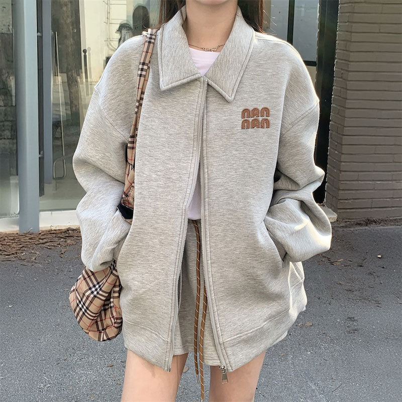 ロゴグレースウェットブルゾン