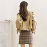 スリーブリボンショートトレンチコート