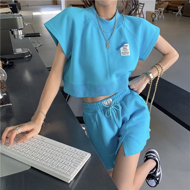 ワンポイントスウェット&ハーフパンツSET