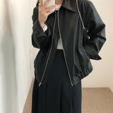 スムーズレザージップジャケット