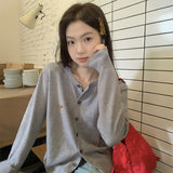 ベア刺繍カラーカーディガン