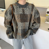 ツイードチェックウォームニット