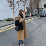 ダブルボタンウールロングコート