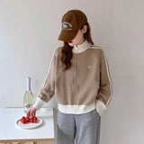 ハイネックリブジップニット