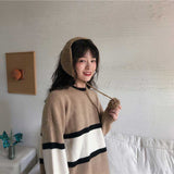 ボンボンケーブルニットイヤーマフ