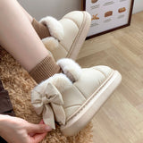 バックリボンスムースブーツ