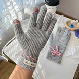 リボンステッチリブ手袋