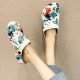 ボタニカルパターンラバーサンダル