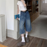 ルーズミドルハーフデニム