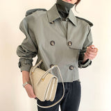 レディライクショートトレンチジャケット