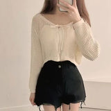 メッシュリボンボレロカーディガン