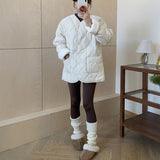 ノーカラーキルティングジャケット