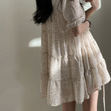 フローラルティアードワンピース