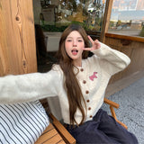 ギンガムドッグカーディガン