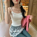 ダブルレースチュニックキャミソール