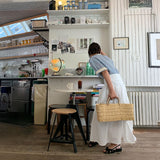 ブルーロゴメッシュサマーニット