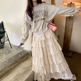 スリーブフリルフレンチプルオーバー