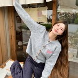 ギンガムドッグカーディガン