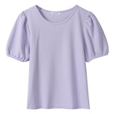 シンプルカラーパフTシャツ