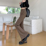 スリムハイウエストブーツカットパンツ