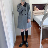 ダブルボタンバイカラーフレンチコート