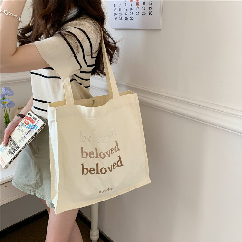 マイルド刺繍キャンバストートバッグ