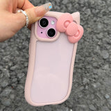 【iPhone17対応】ピンクリボンキャットiPhoneケース