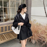 ウエストベルトフーディートレンチコート