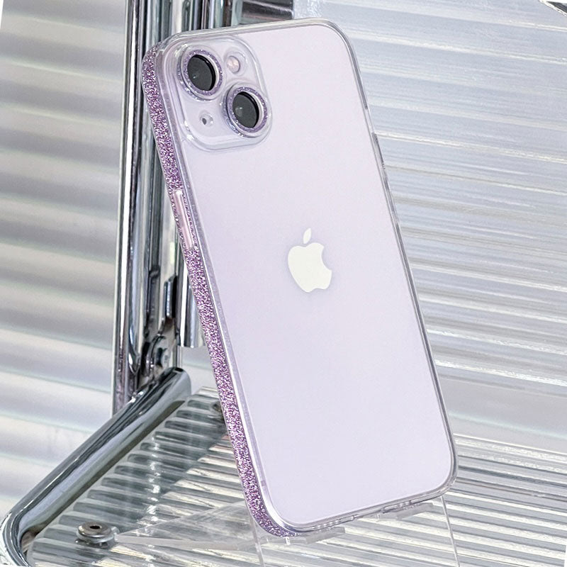 フチラメクリアiPhoneケース