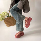 スリムクロスベルトハイソールサンダル