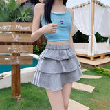 トラックティアードジャージスカート