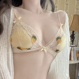 フルーツレースノンワイワイヤーブラ&ショーツSET