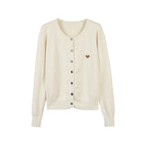 ベア刺繍カラーカーディガン