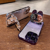 ミラー付きグリッターiPhoneケース