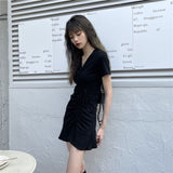 サイドギャザーラップワンピース