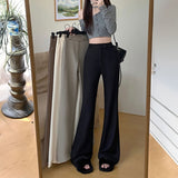 スリムハイウエストブーツカットパンツ