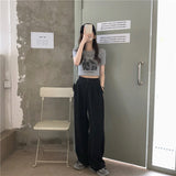 ワンサイドスリットクロップドTシャツ