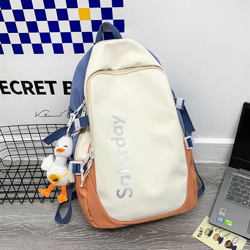 カラージップフロントロゴリュック