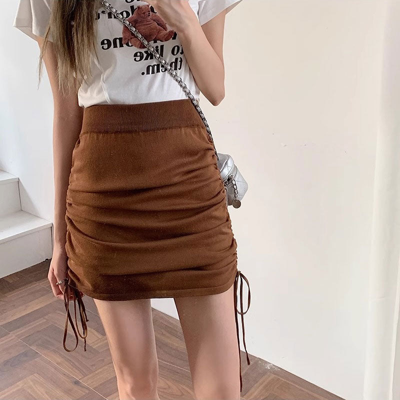 サイドギャザーフィットスカート